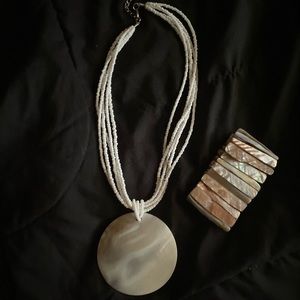 Shell Necklace & Bracelet
